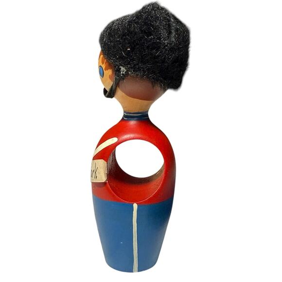 Anne Beate Design Napkin Holder Hand Painted Wood Denmark Royal Guard Vintage - Picture 9 of 12